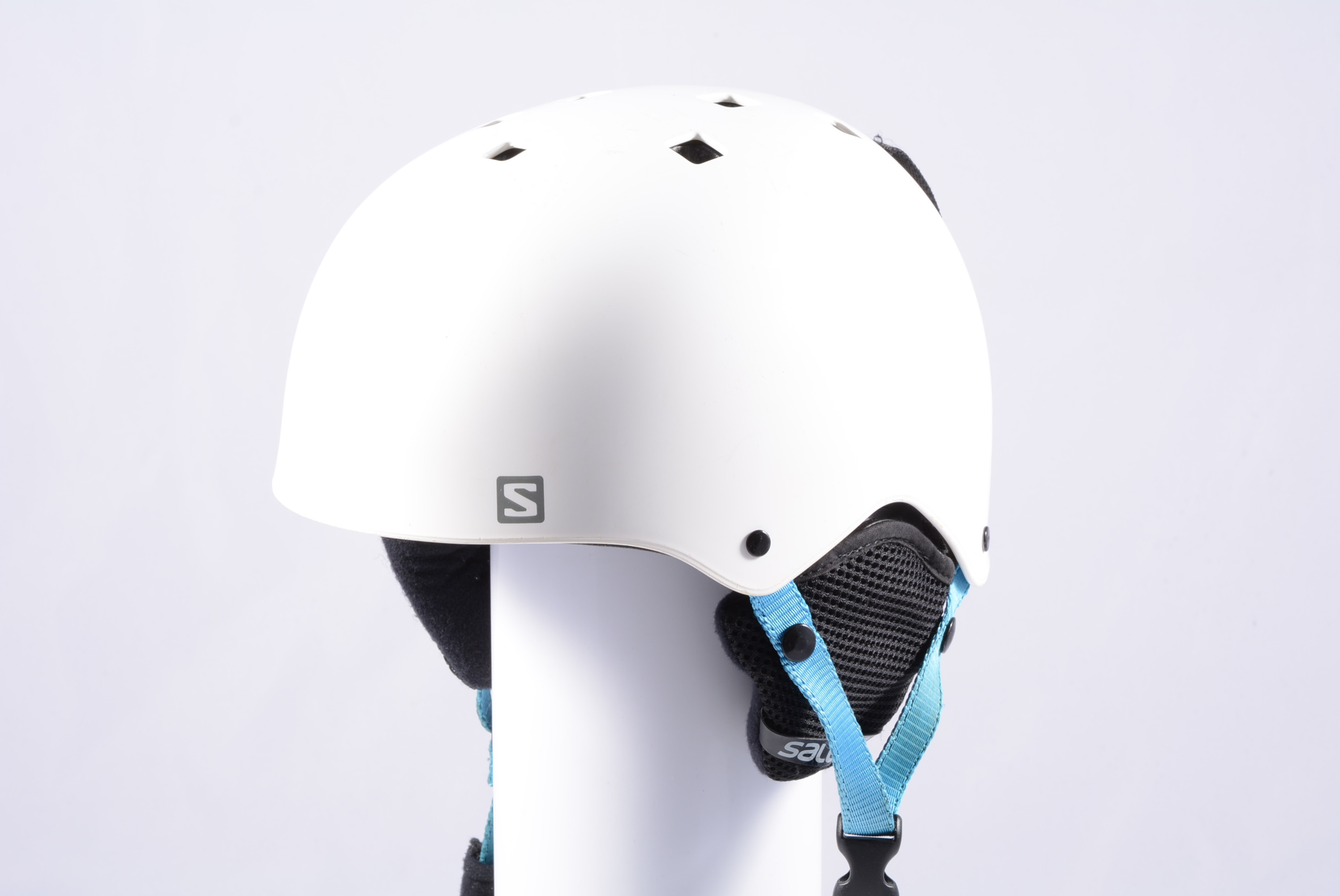 casque de ski/snowboard SALOMON JIB, WHITE/blue, réglable 